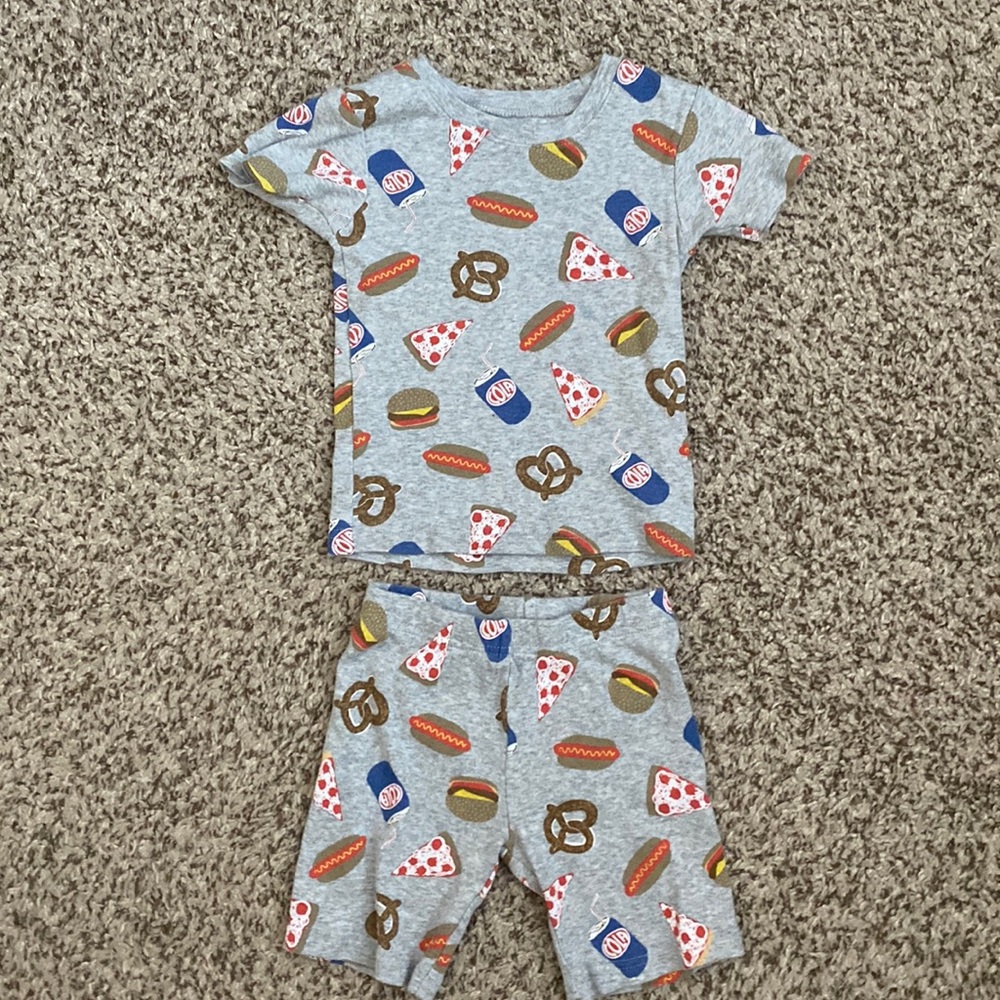 NWOT Carters midnight snack snug fit pajama set